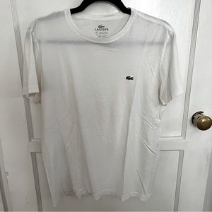 Men’s white Lacoste Pima cotton tee